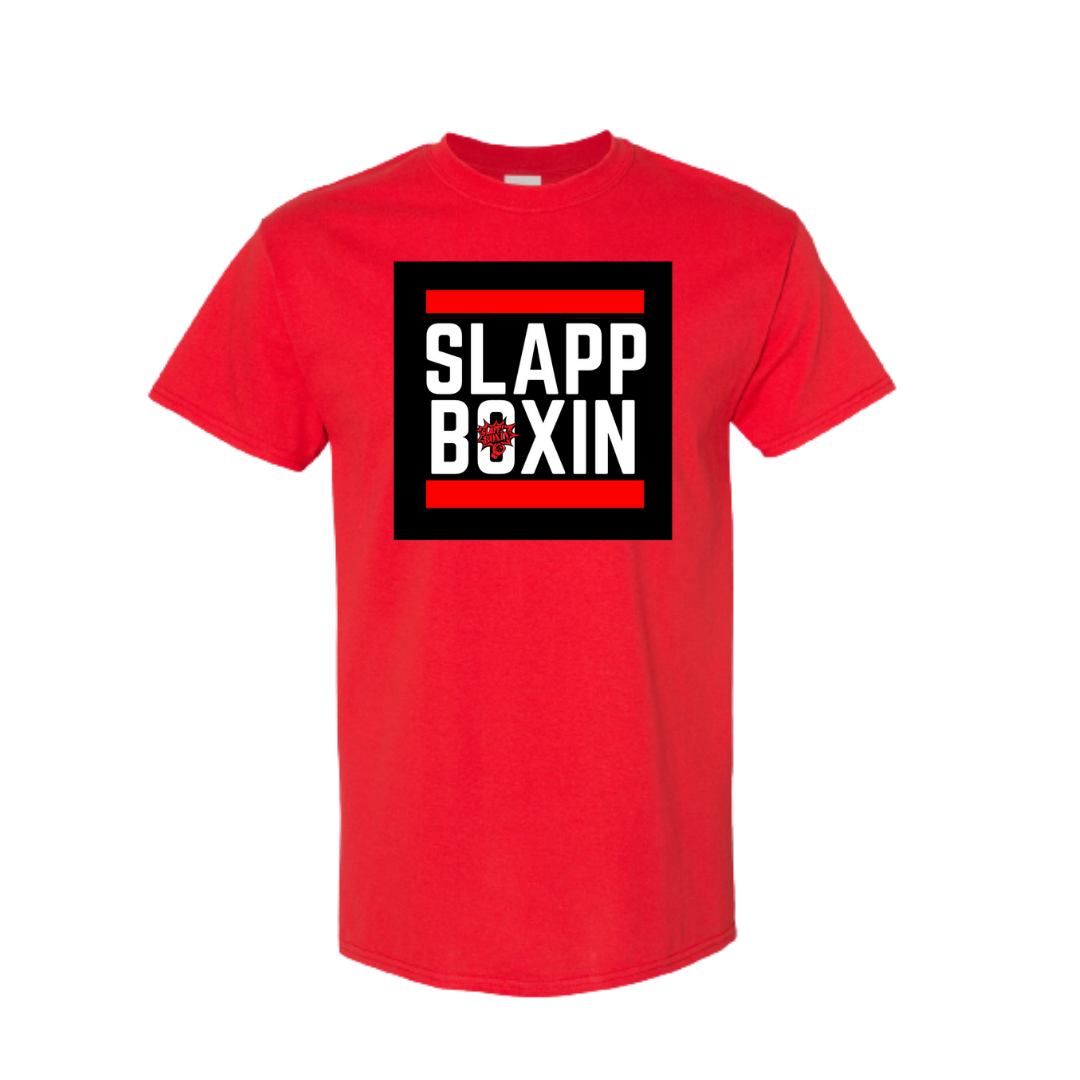 Slapp Boxin' Old School Hip Hop- Red Tee