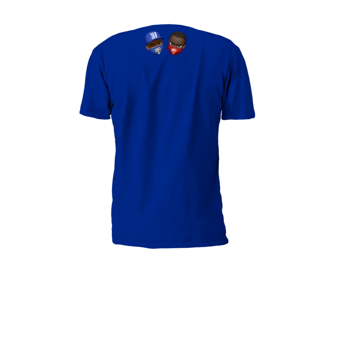 Original Classic Red & Black Slapp Boxin' Logo- Blue Tee